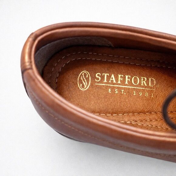 Stafford Cap Toe Oxford Dress Shoes Mens 10 Brown Leather Lace Up Classic main image 8